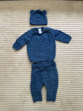 Carter's Blue Knit Baby Cardigan with Button Detail